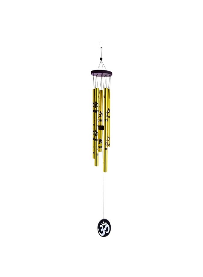 GJ Vastu, Om Golden and Hanging Wind Chime for Home, Balcony and Bedroom Positive Energy with Good Sound (Gold) 60 - cm - Image 5